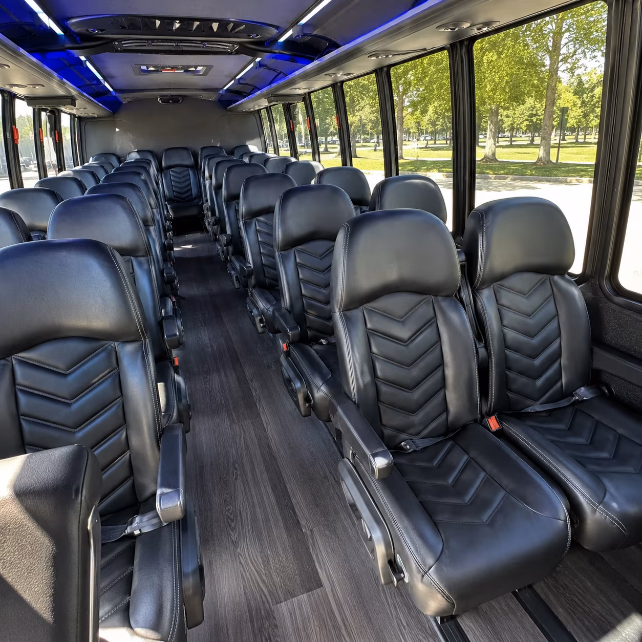 plymouth 25 passenger minibus interior