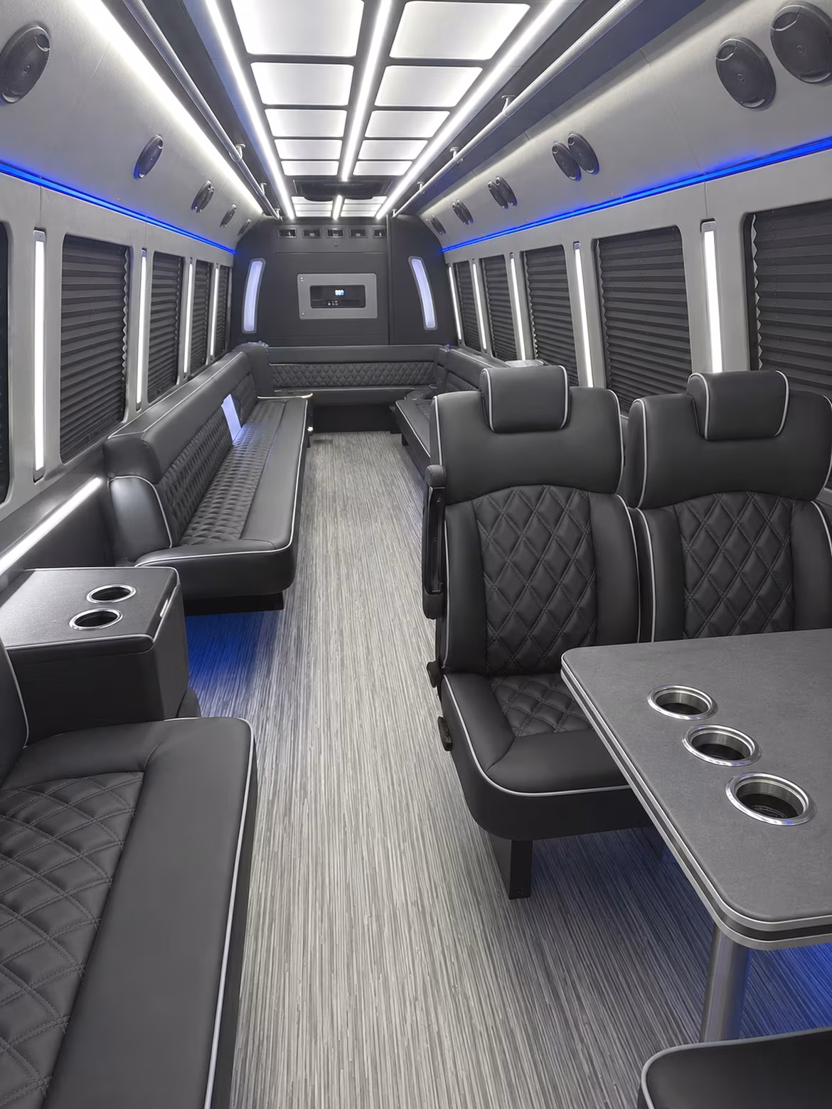 plymouth 25 passenger party bus inside