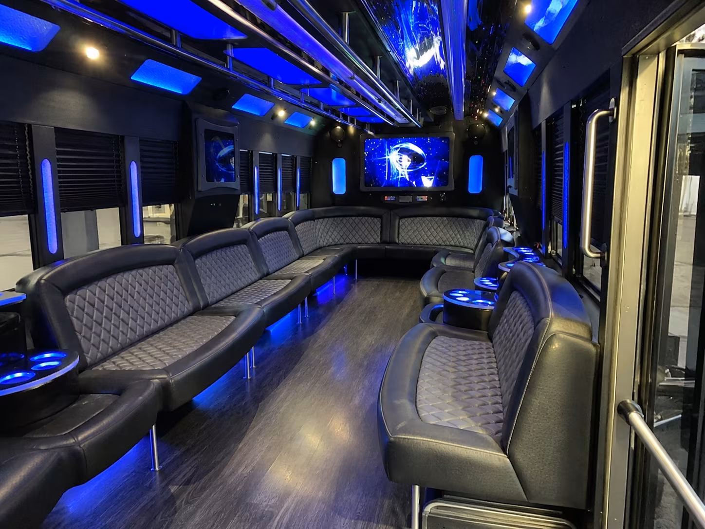 plymouth 28 passenger party bus interior