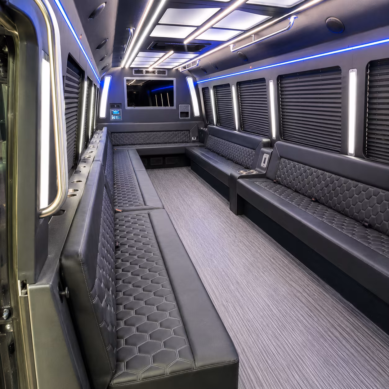 plymouth 40 passenger party bus interior