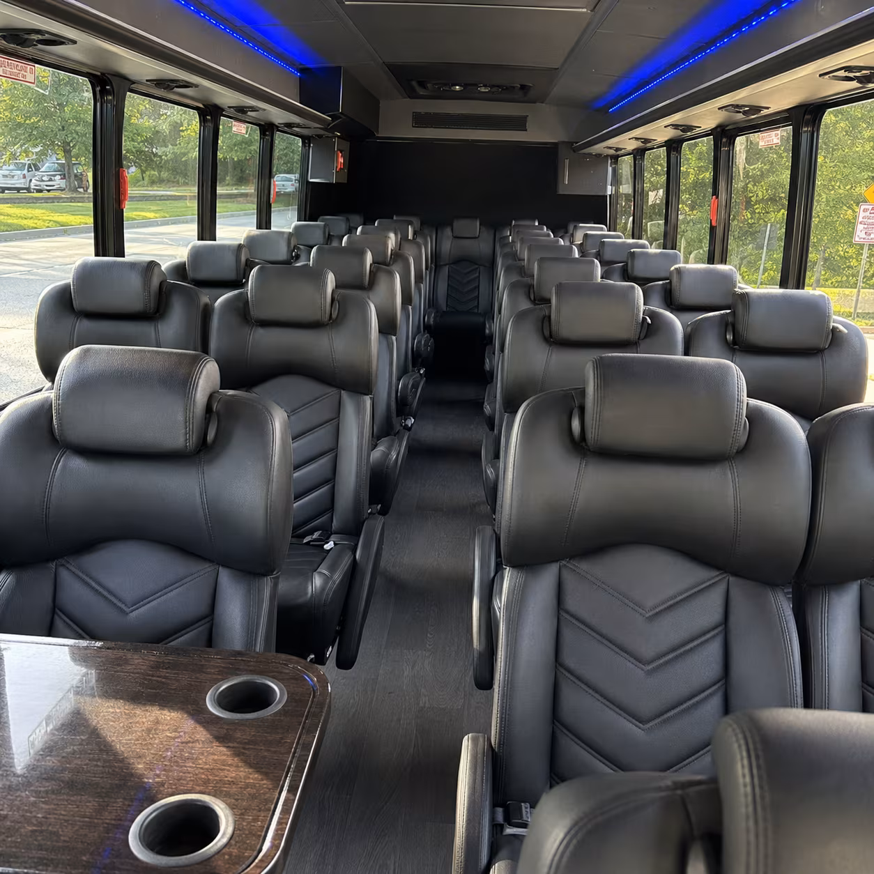 plymouth religious group transportation onboard seating